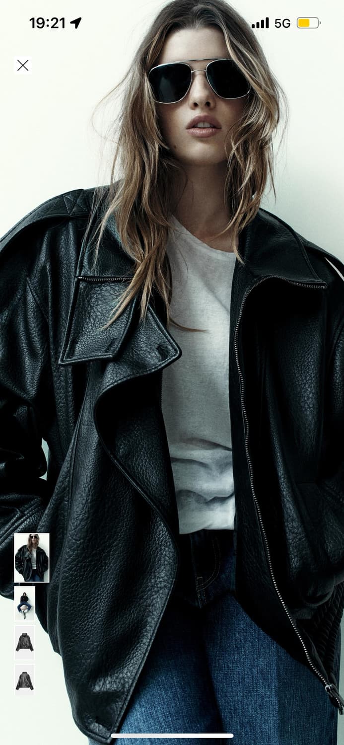 자라 페이크 레더 자켓 s 새상품 상품이미지4