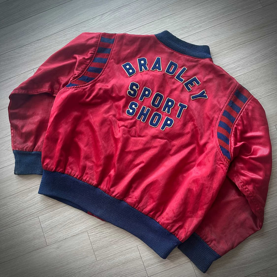 50s USA Vintage Satin Stadium Jacket 상품이미지2