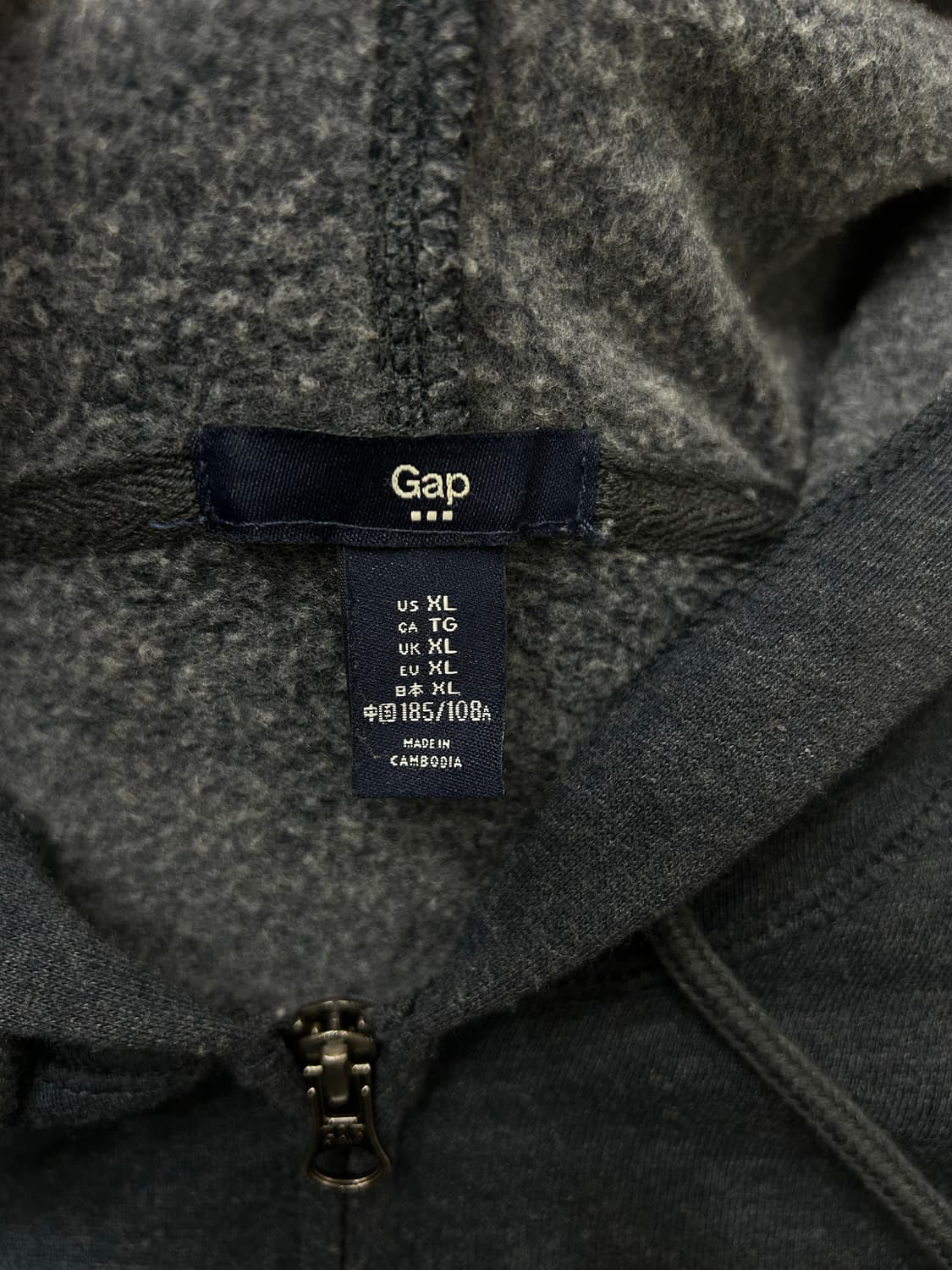 [XL]GAP 성조기 후드집업/짙은네이비/기모 상품이미지5