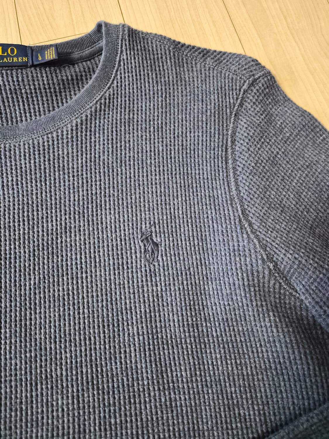 POLO] 폴로 랄프로렌 와플 니트 긴팔 티셔츠 (L) 상품이미지5