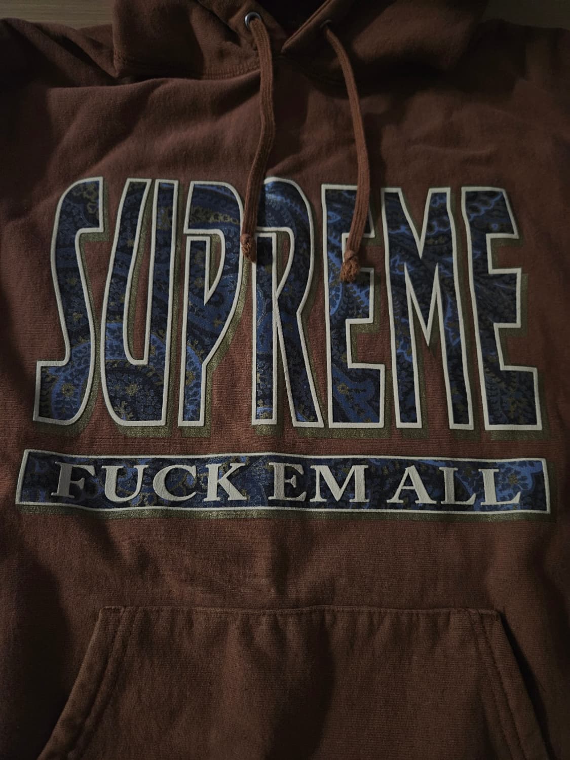 파워정품 슈프림 페이즐리 퍽 엠 올 후드 L 상품이미지3