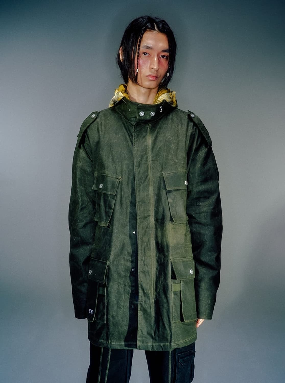 베이컨트아카이브 waxed field jacket 필드 자켓 카키 상품이미지3