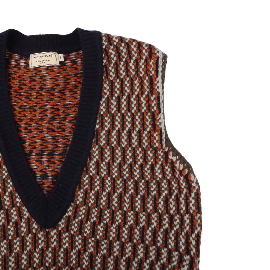 메종키츠네 울 케이블 니트 베스트 상품이미지3