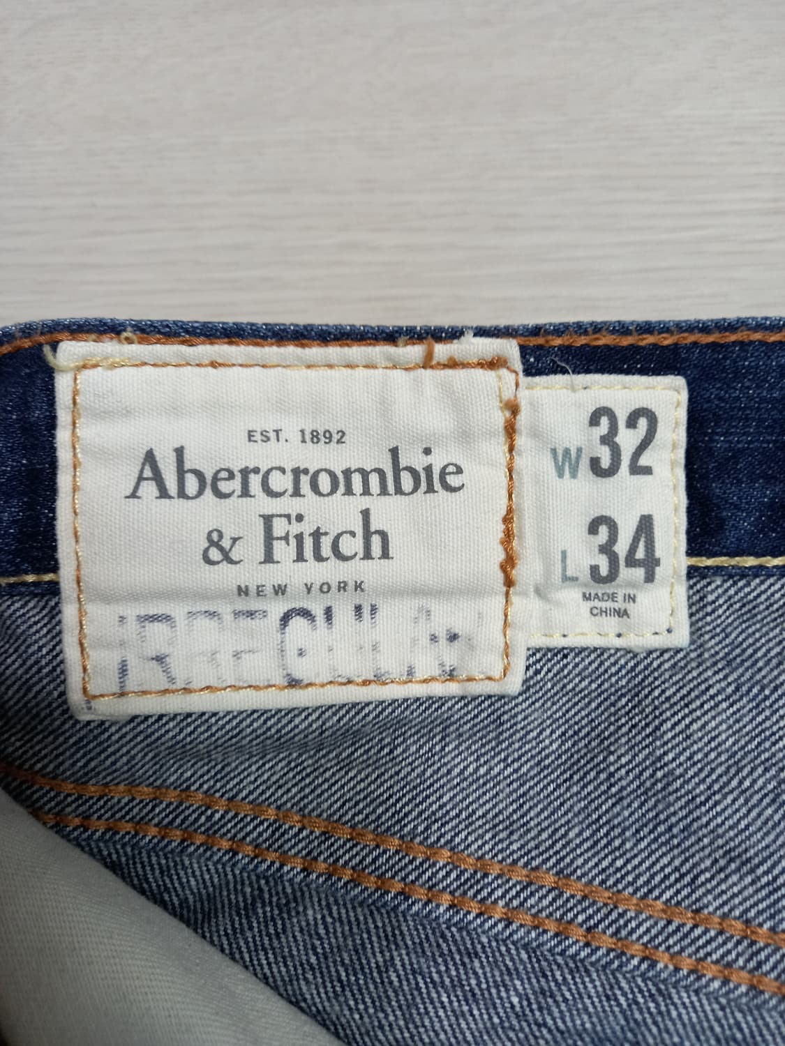 32 Abercrombie 워싱 슬림일자진 진청 32-411 상품이미지8