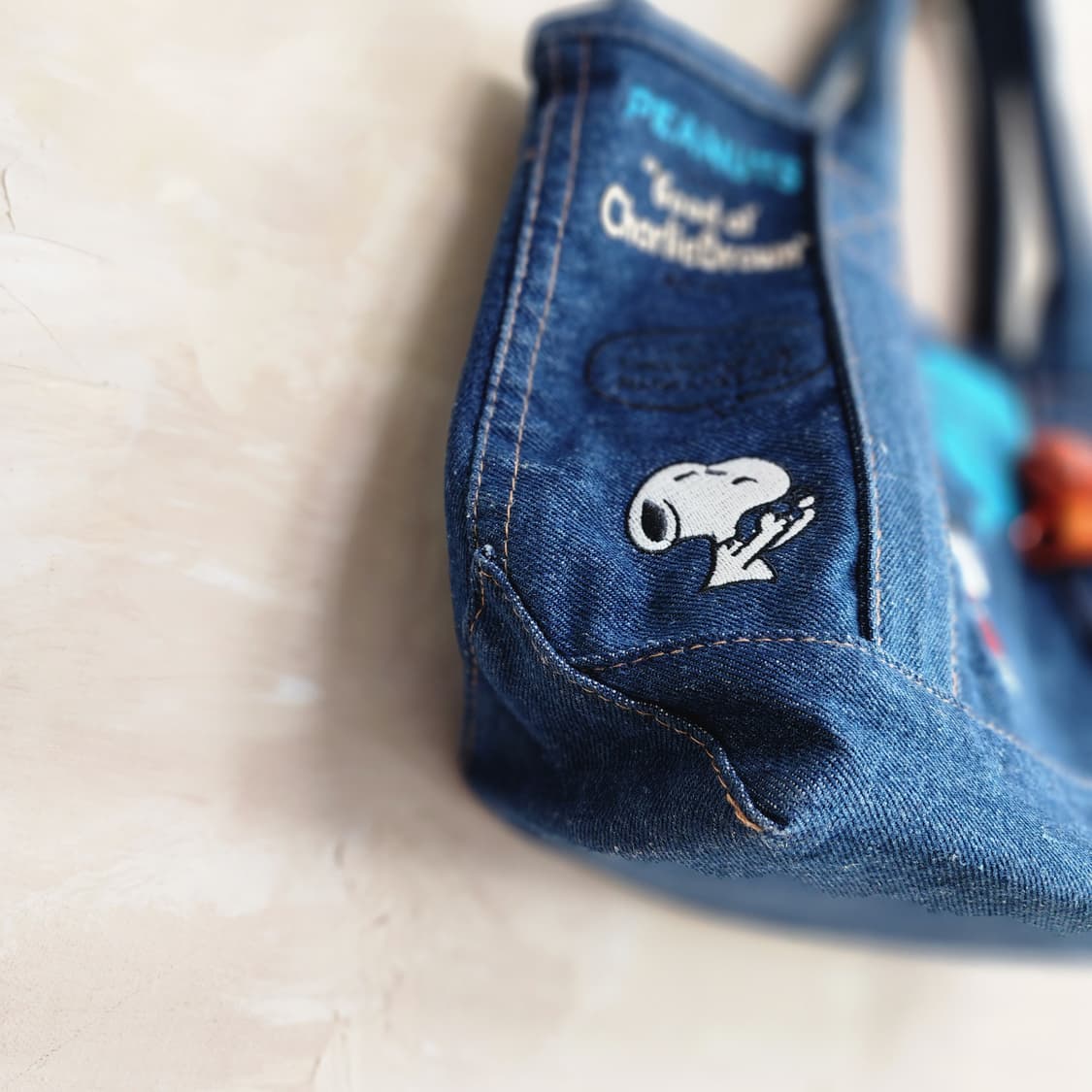 스누피 청 에코백 토트백 상품이미지3