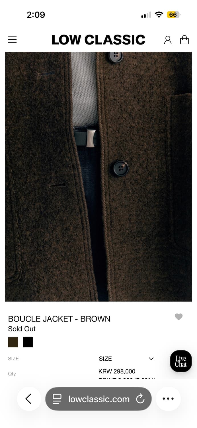 로우클래식 부클자켓 브라운M 상품이미지4