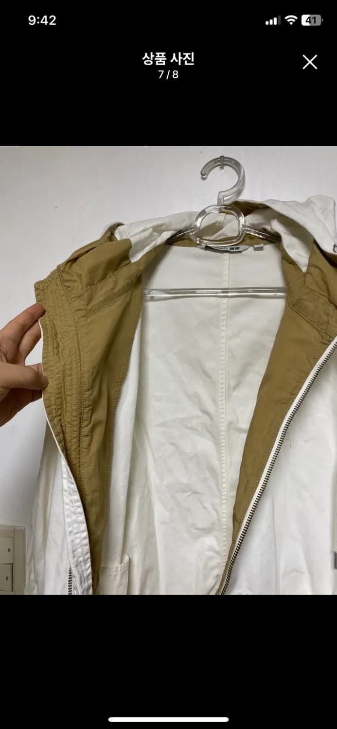 [UNIQLO] 유니클로 JWA 화이트 후드 집업 자켓 XL사이즈 상품이미지7