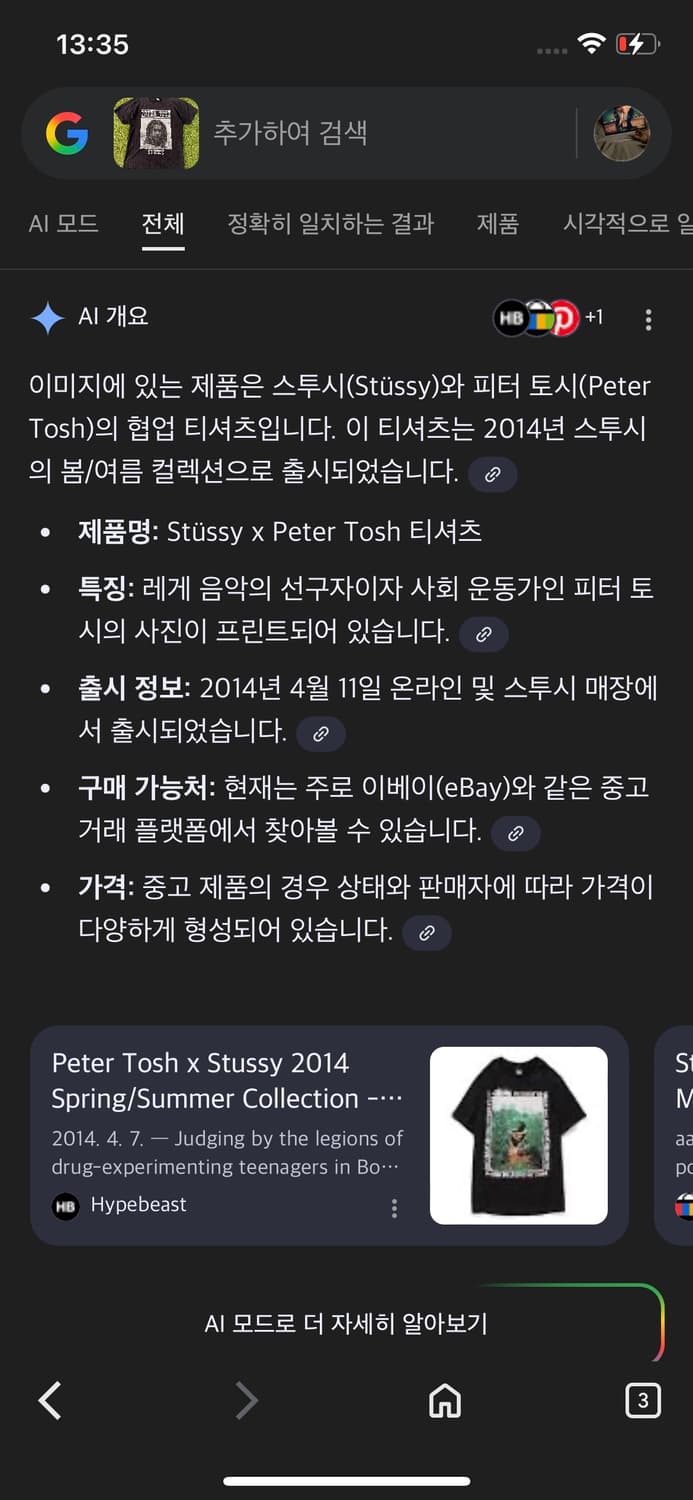 스투시 90‘s 피터 토시 티셔츠 상품이미지10