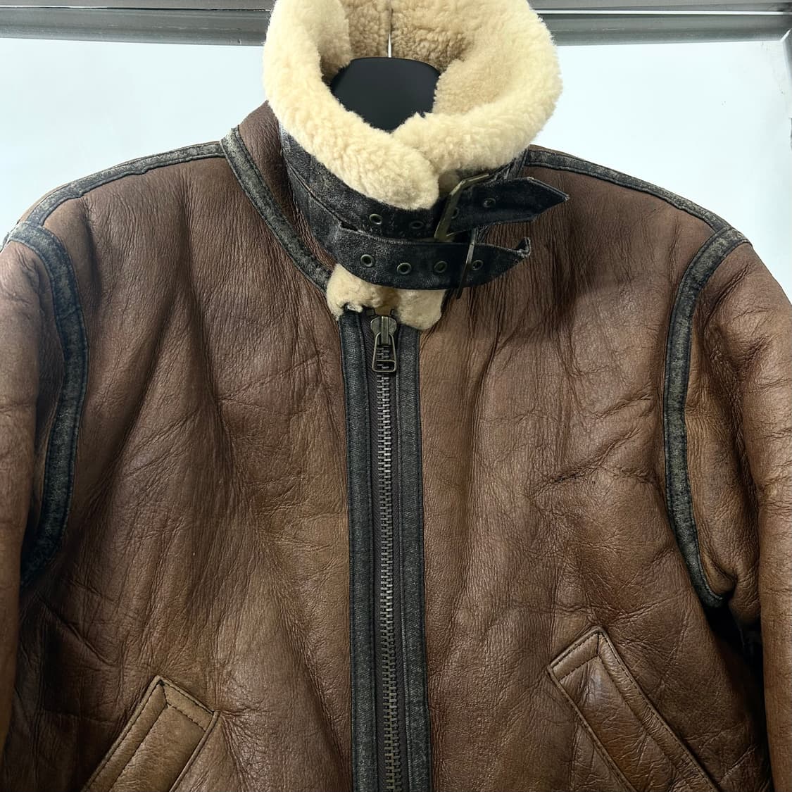 미공군 오리지널 B-3 무통 무스탕 자켓 상품이미지7