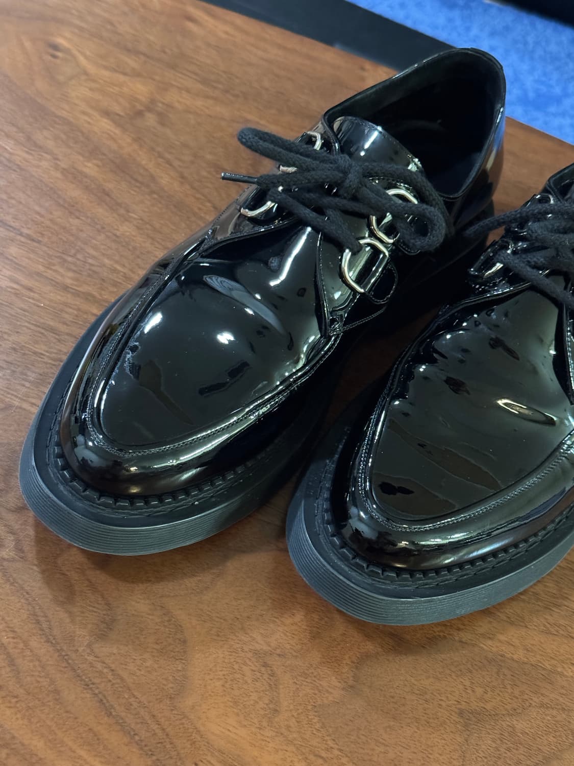 생로랑 블랙 페이턴트 남성 테디 더비 42.5 상품이미지7