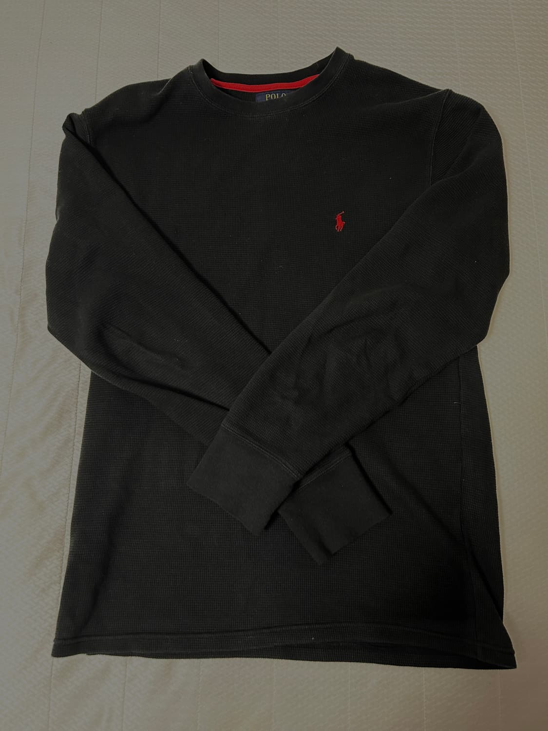 폴로 와플니트 M 블랙 상품이미지1