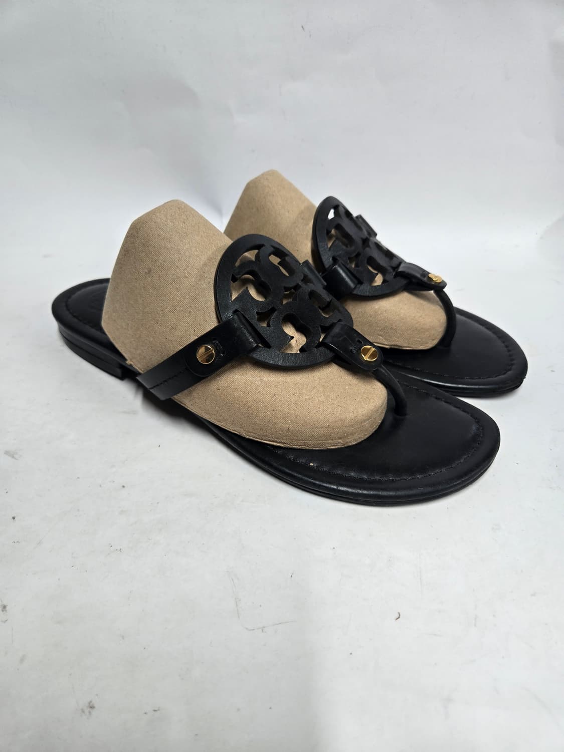 토리버치 블랙 레더 쪼리 샌들7 240mm 상품이미지1