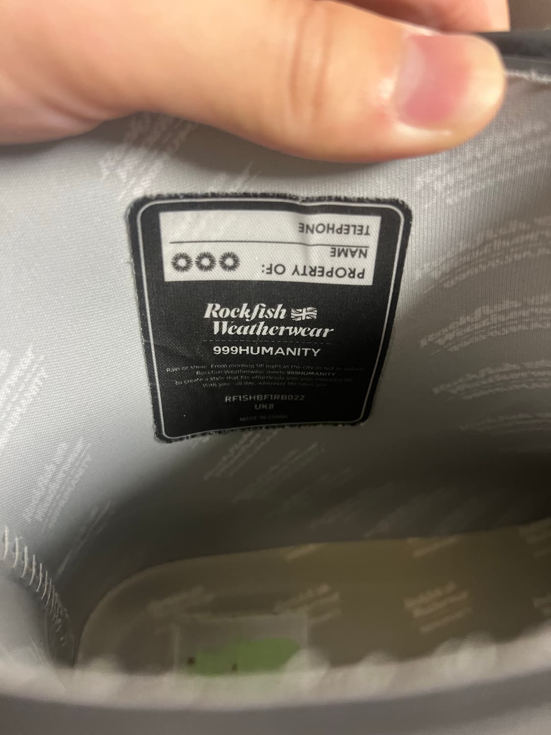 999휴머니티 락피쉬 웨어웨어 레인부츠 블랙 쇼트 270 uk8 상품이미지7