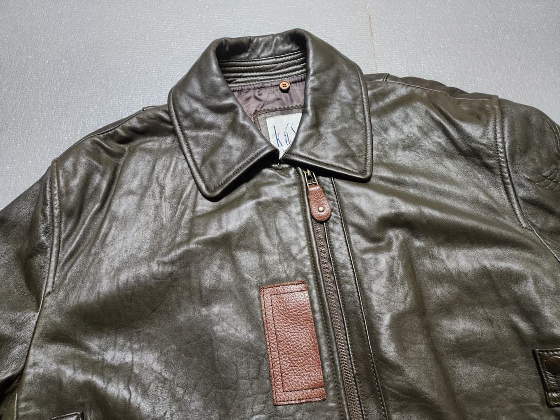 90's 빈티지 까슈 양가죽 항공 점퍼 자켓 공용 상품이미지2