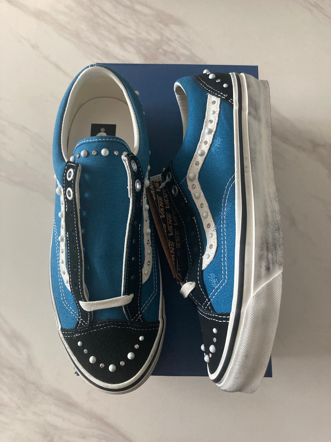 반스 lx 올드스쿨36 펄라이즈드 네이비 블랙 275 새상품 상품이미지1