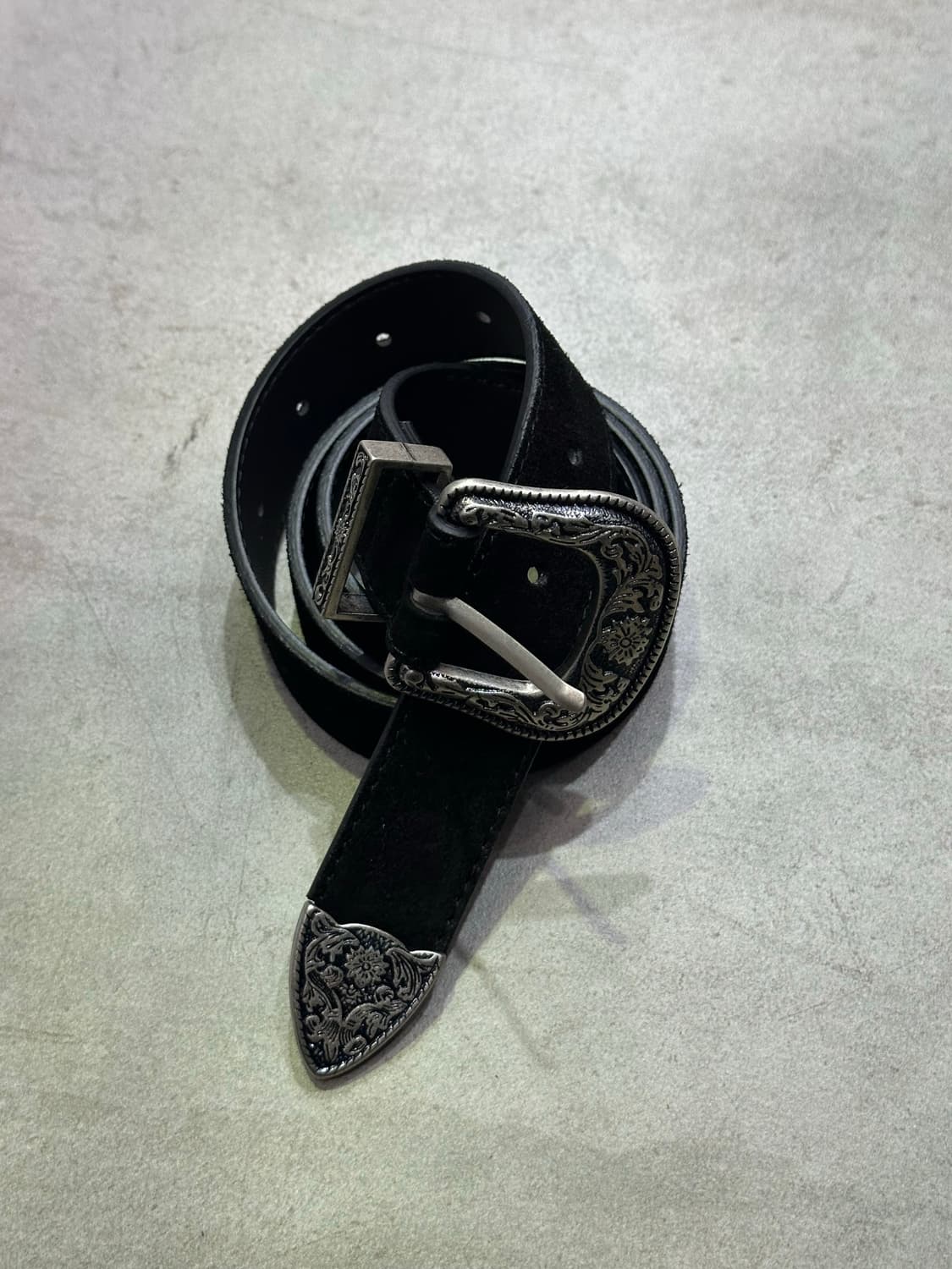 Suede western belt - 스웨이드 웨스턴 벨트 BL 상품이미지1