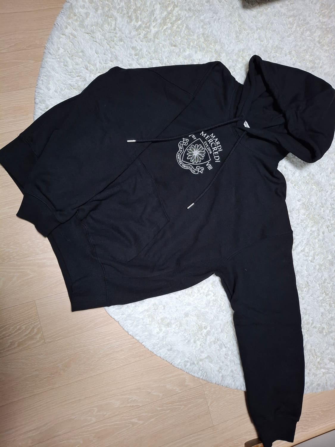 (마지막특가) 마르디메크르디 후드티 블랙 프리 상품이미지4