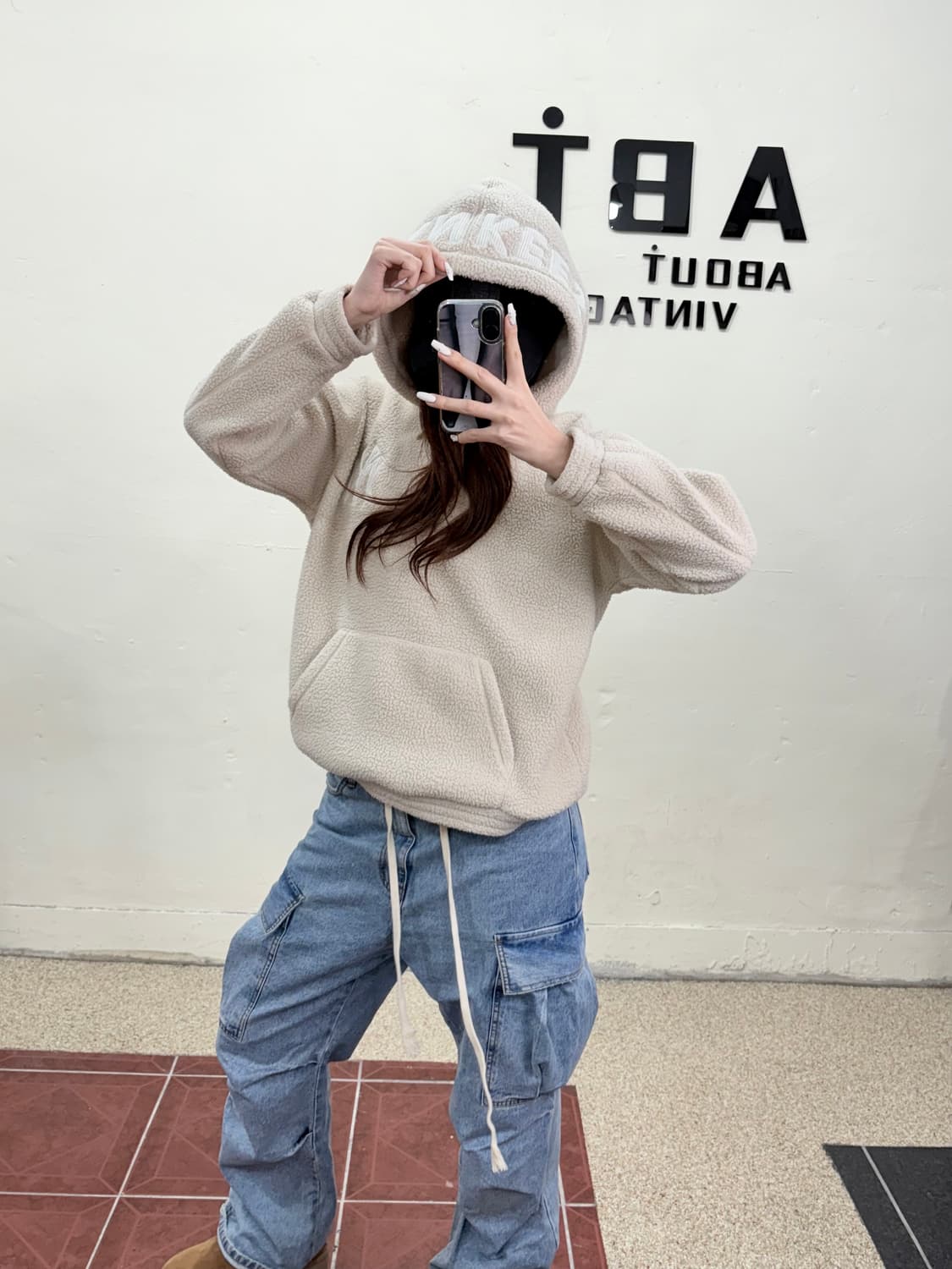 MLB 뽀글이 후리스 후드티 상품이미지2