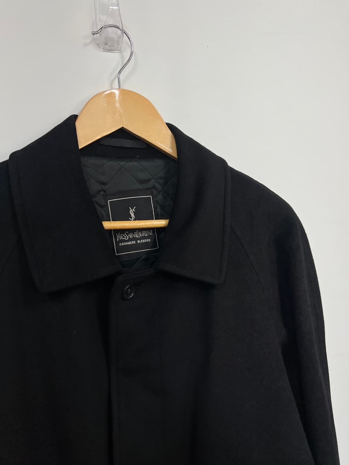 90s YSL 제일모직 입생로랑 캐시미어 발마칸 코트 상품이미지2