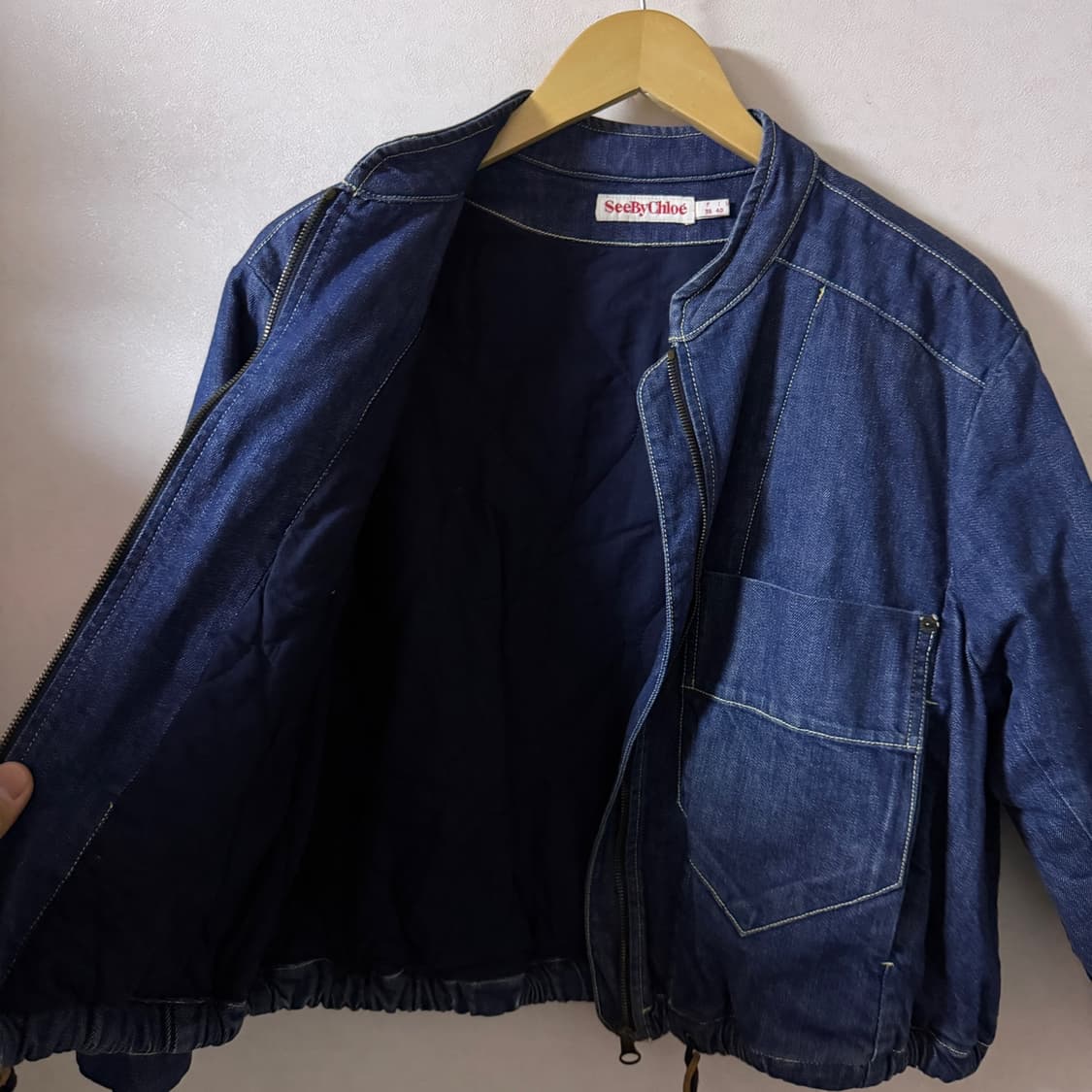 씨바이끌로에 데님 봄버 자켓 (프리) 상품이미지6
