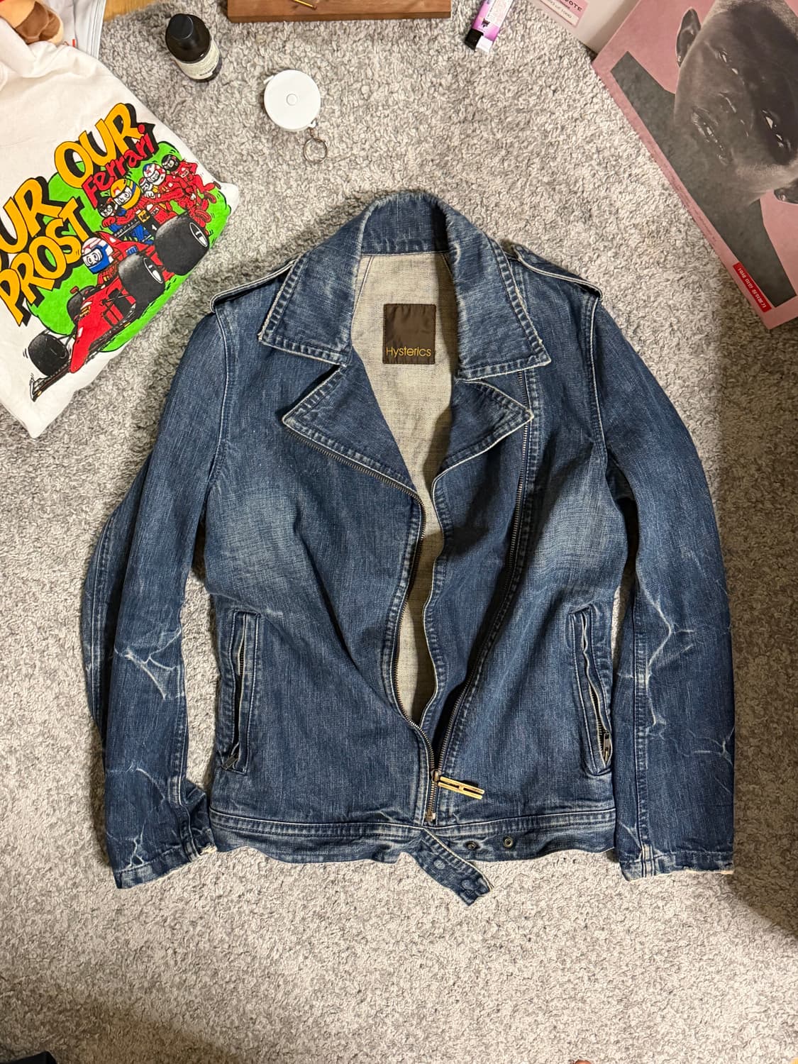 “Love Burn” Rider Denim Jacket 상품이미지1