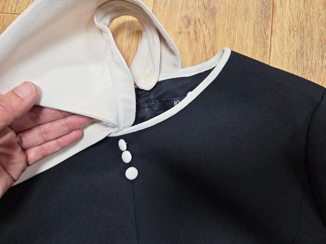 KL바이린(KL BY LYNN) 윙카라 배색 원피스 66 상품이미지5