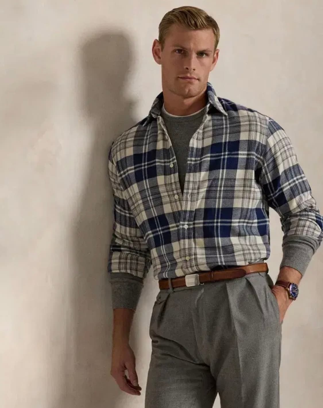 폴로 플래드 브러시 플란넬 셔츠 M 클래식핏 상품이미지7