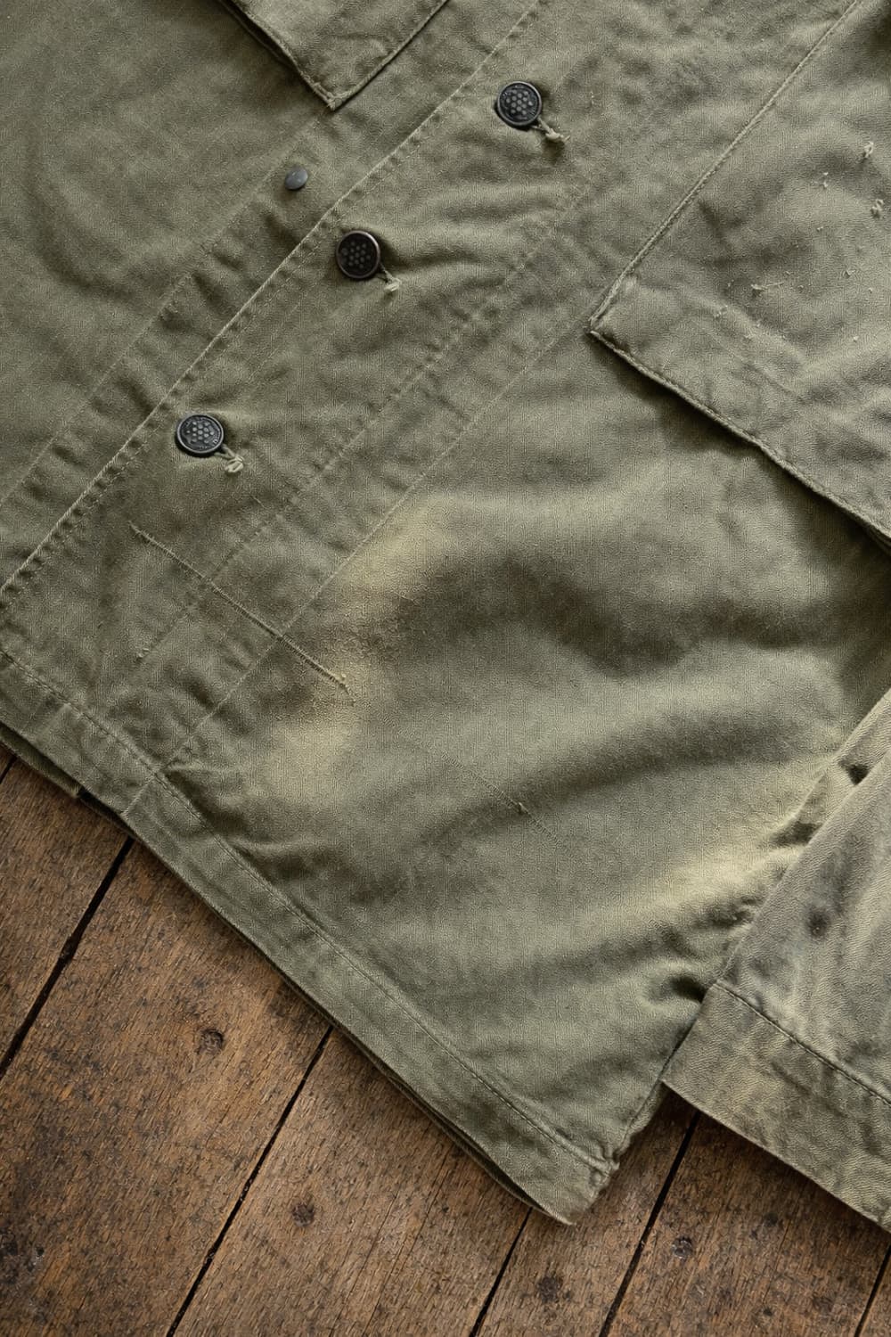 40's WW2 미군 M-43 HBT 셔츠 36R(100~103) 상품이미지4