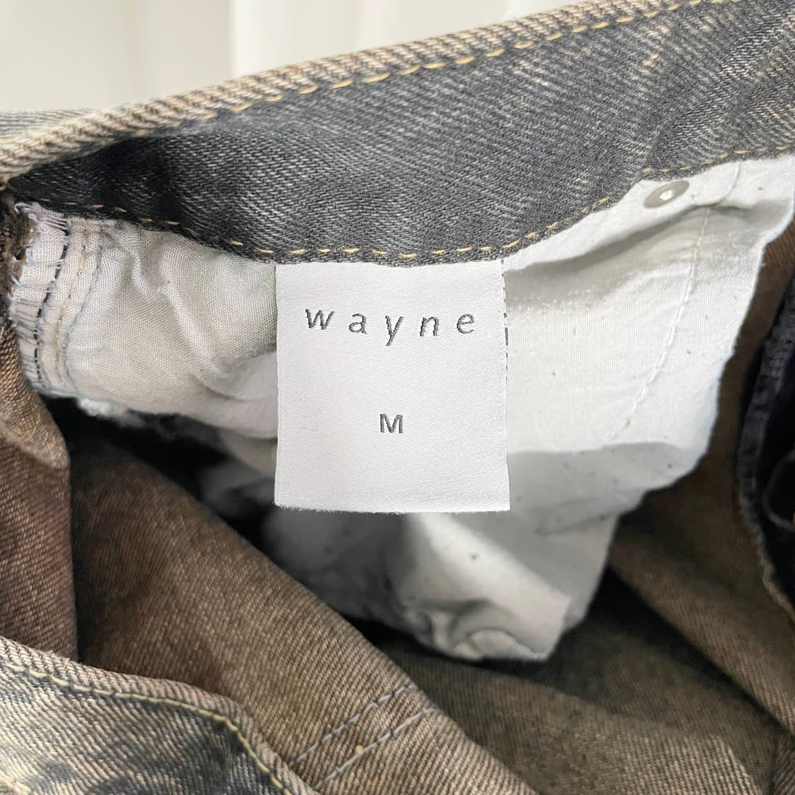 C1 웨인(wayne) 워싱 와이드 핏 데님 팬츠 31-32사이즈 상품이미지4