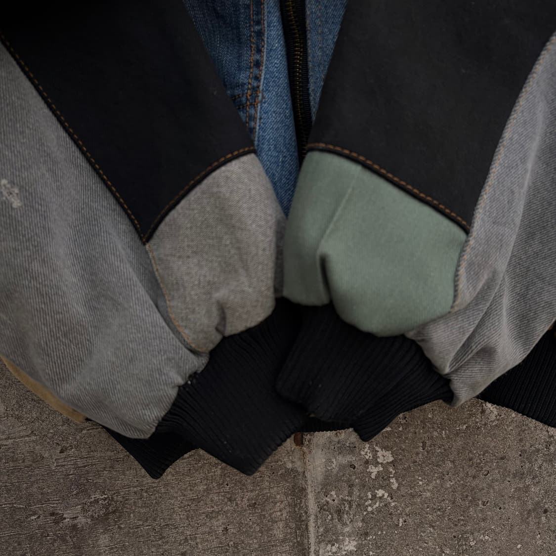 칼하트 리메이크 패치워크 워크 자켓 L 0206 상품이미지4