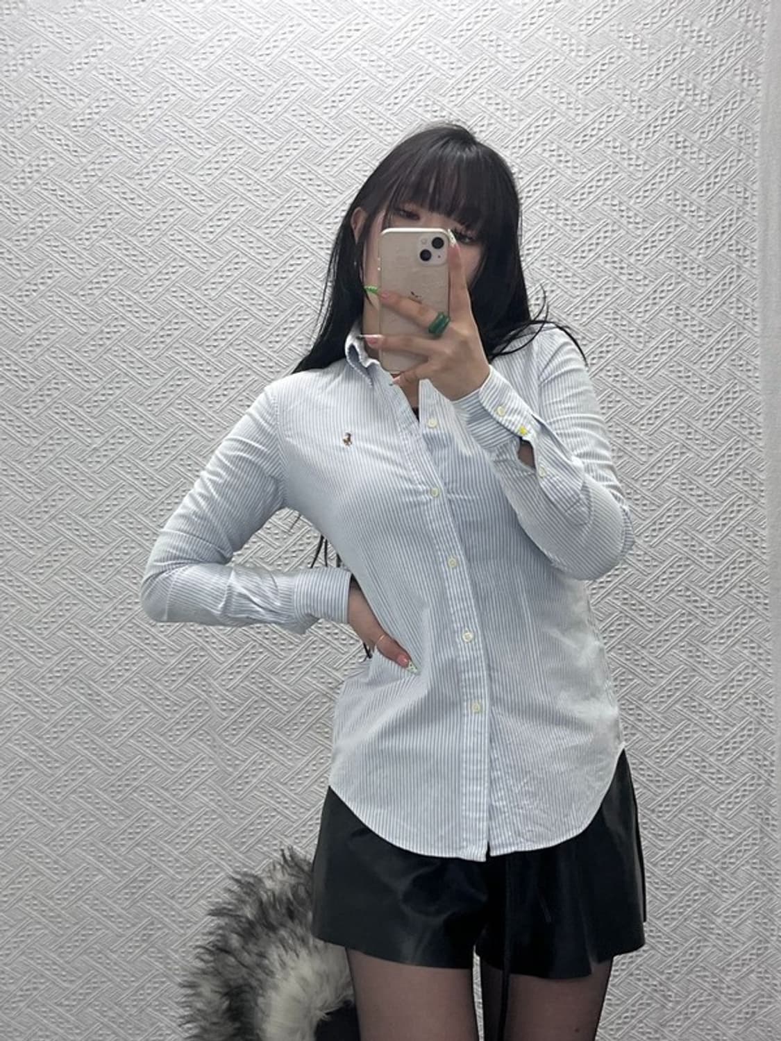 폴로 랄프로렌 빈티지 스트라이프 옥스포드 셔츠 XS C09043 상품이미지1