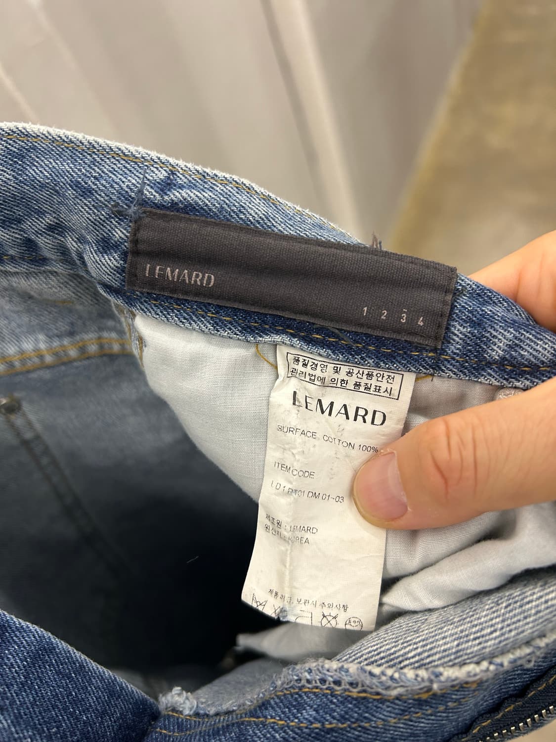 LEMARD 데미지 워싱 데님 상품이미지7
