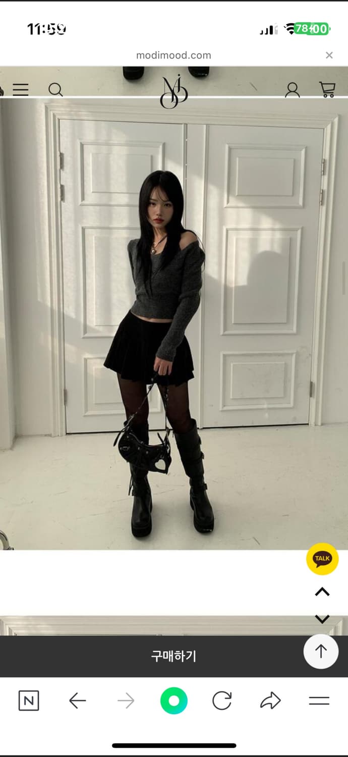 모디무드 블랙 플리츠 미니 스커트 S 상품이미지3