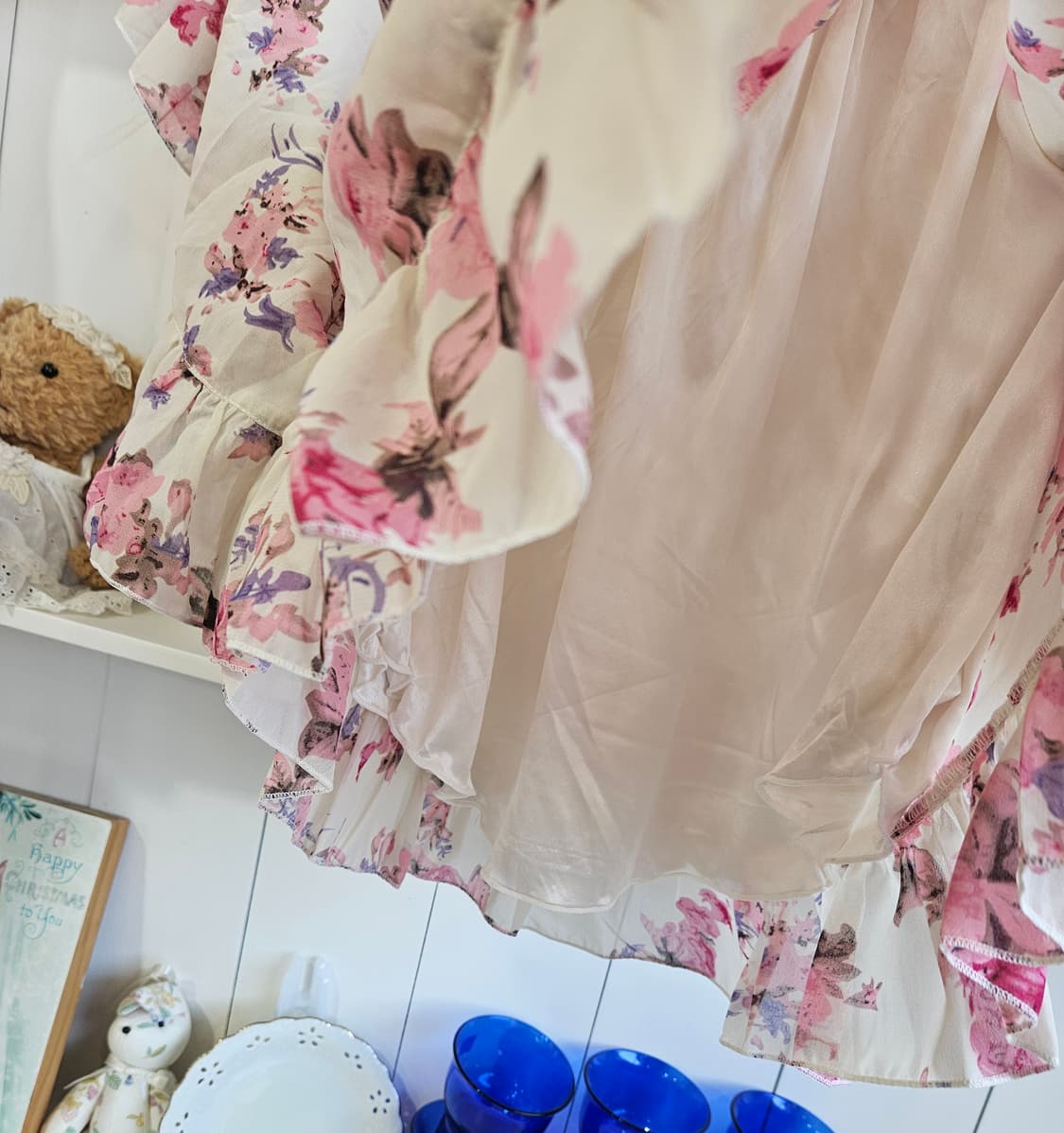 케이프 망또형 플라워 블라우스 상품이미지5