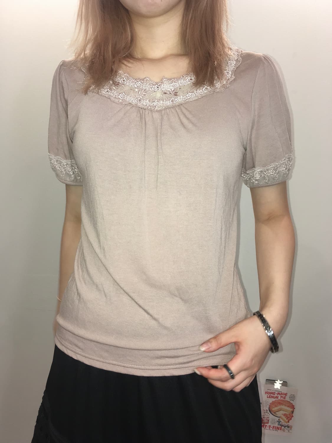 Axes femme pink lace puff t shirt 상품이미지3