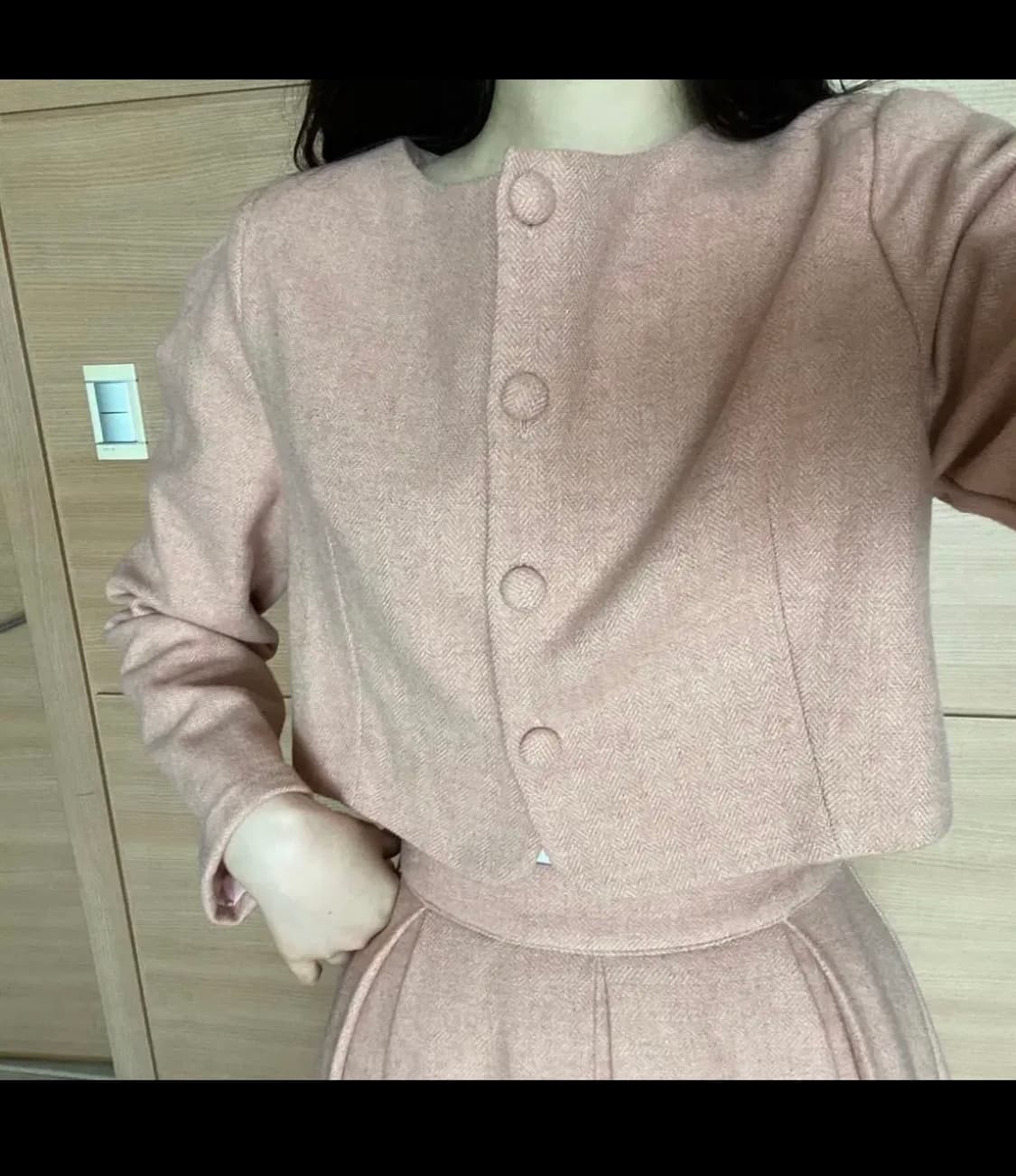 로브네브 투피스 셋업 핑크&레드&리본 블라우스 일괄 상품이미지1