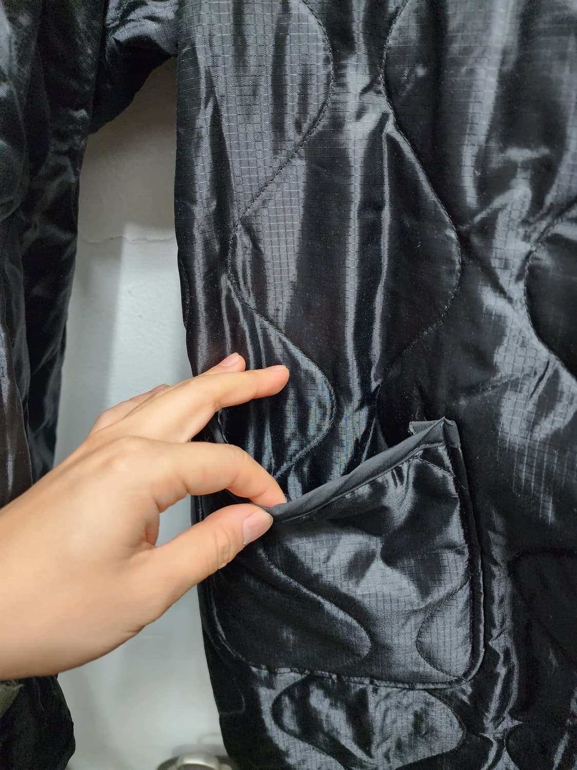 밀리터리 블랙 퀼팅 3M 내피 점퍼 상품이미지5