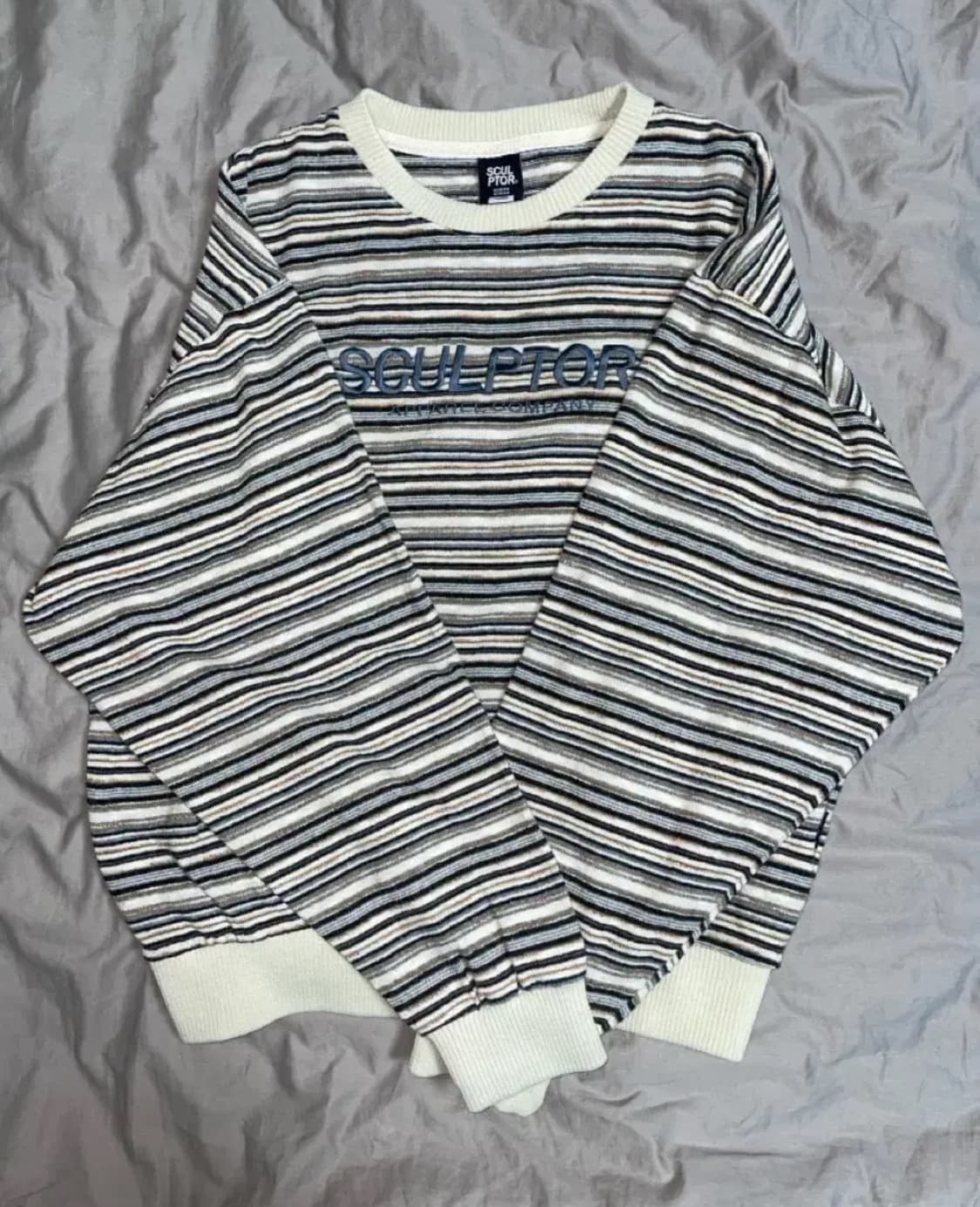 스컬프터 스트라이프 니트 OS 상품이미지2