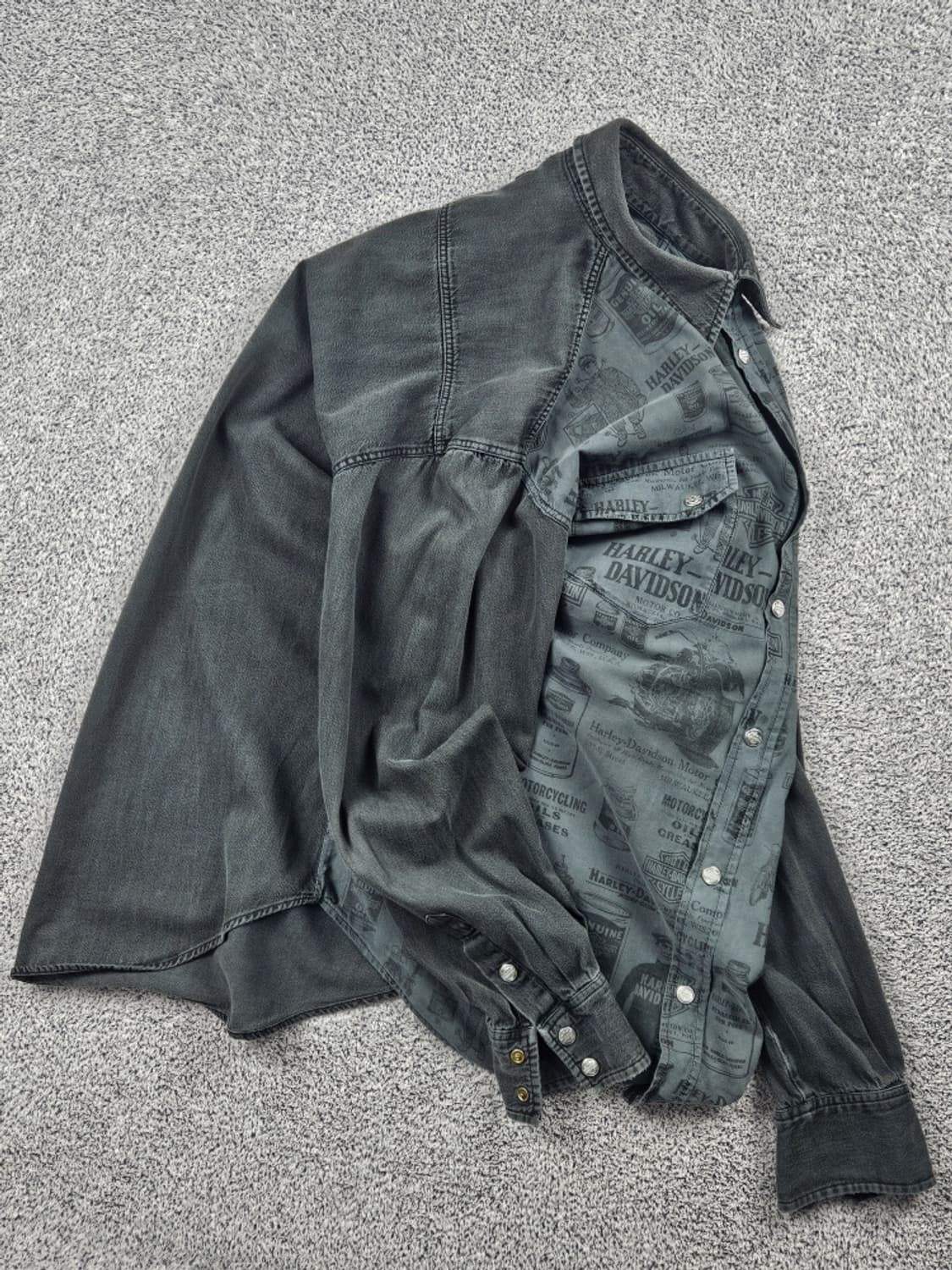 MADE IN ITALY 할리데이비슨 패턴 셔츠 ( L ) / 10473 상품이미지4