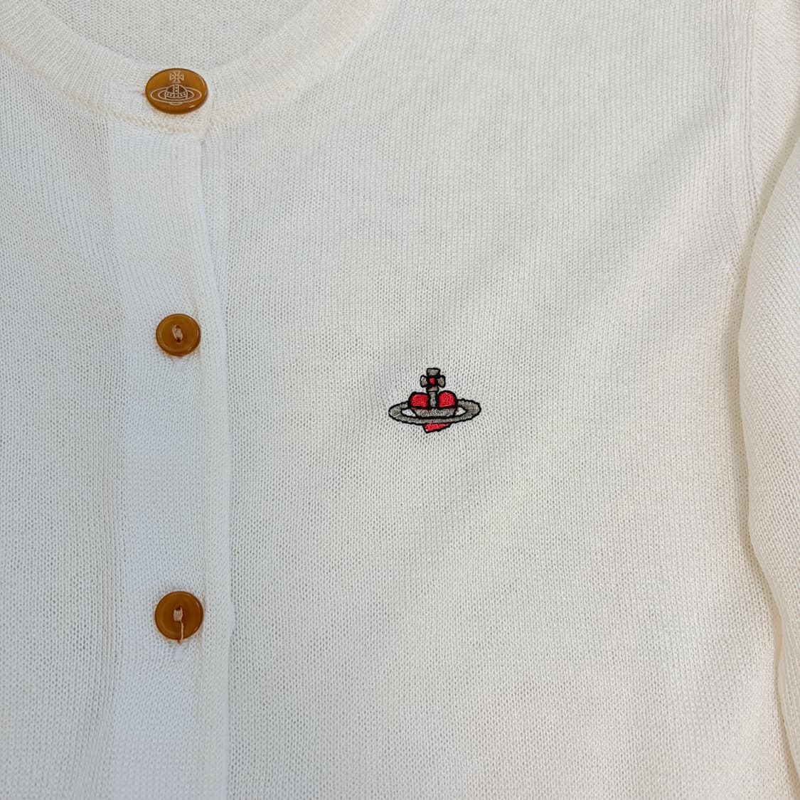 비비안웨스트우드 레드라벨 아이보리 시스루 가디건 상품이미지3