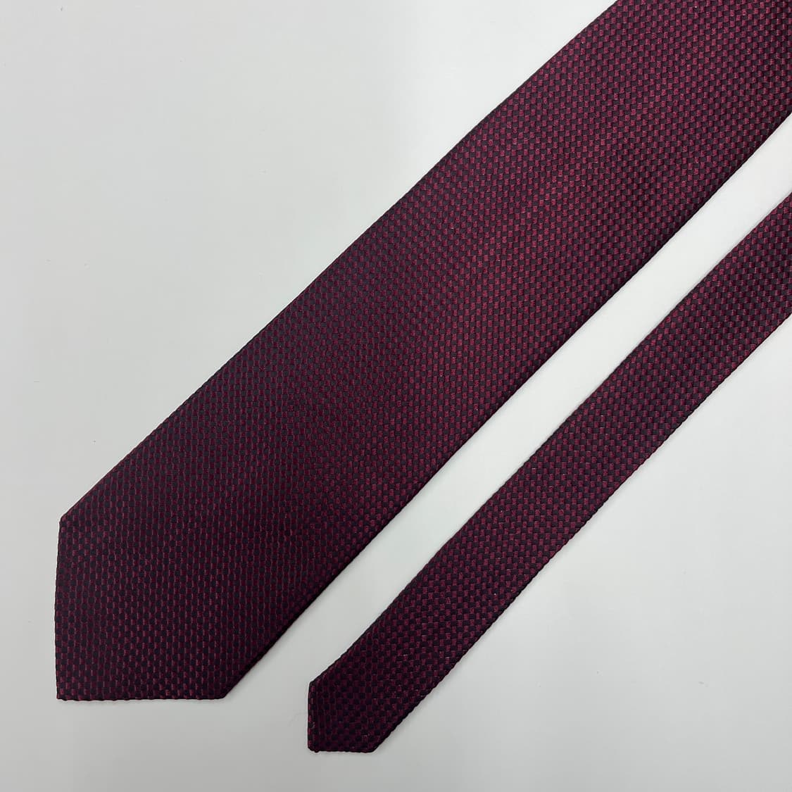 정품 명품 입생로랑 넥타이 9.5cm 와인 컬러 상품이미지3