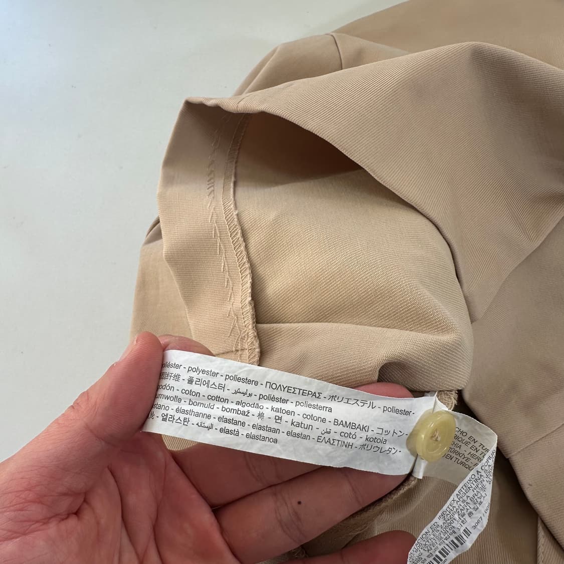 우먼M-L 자라 베이지 오픈카라 크롭자켓 상품이미지8