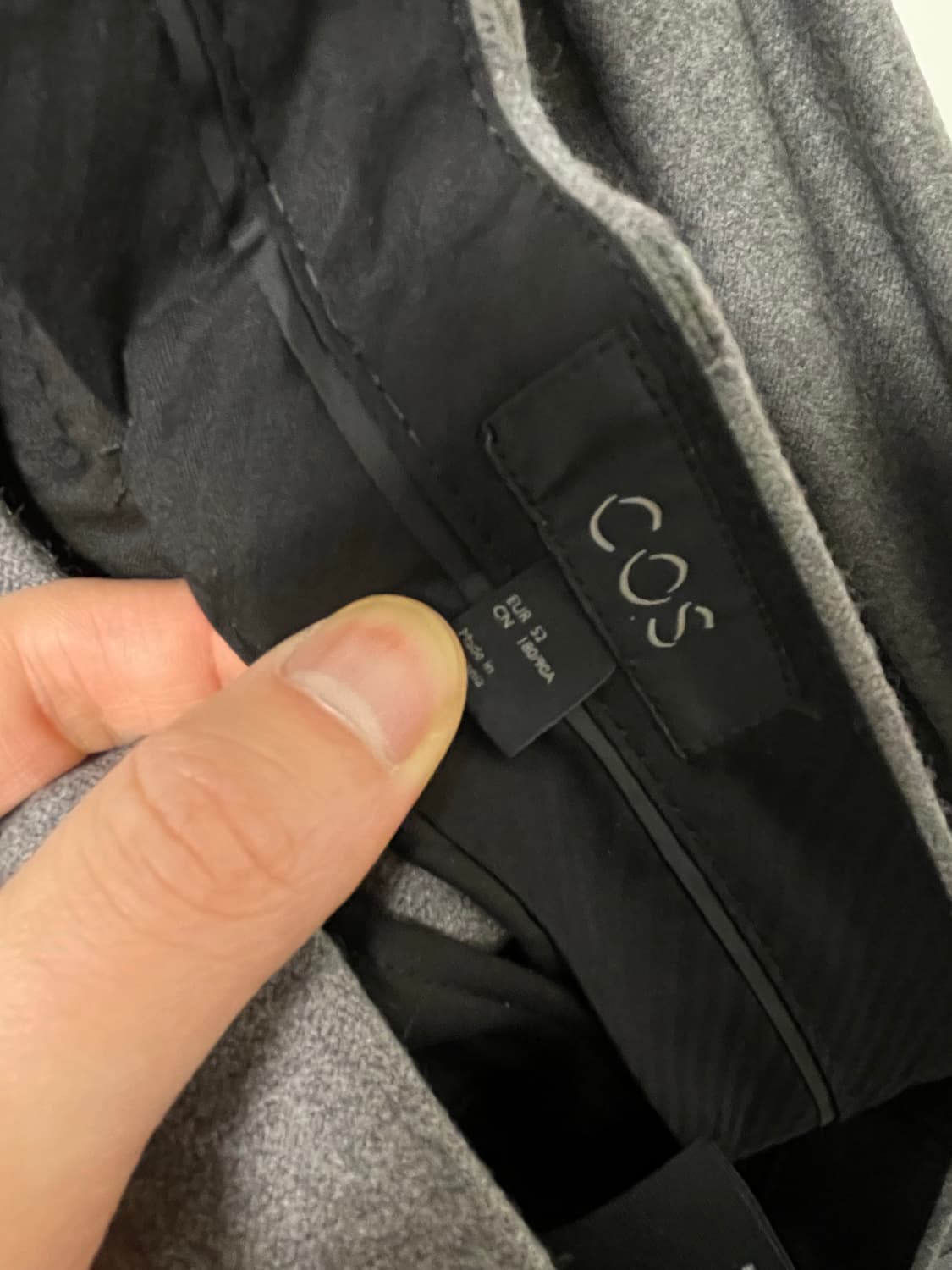 COS 투버튼 울 셋업 그레이 사이즈52 (대략 105-34) 새것 수준 상품이미지5