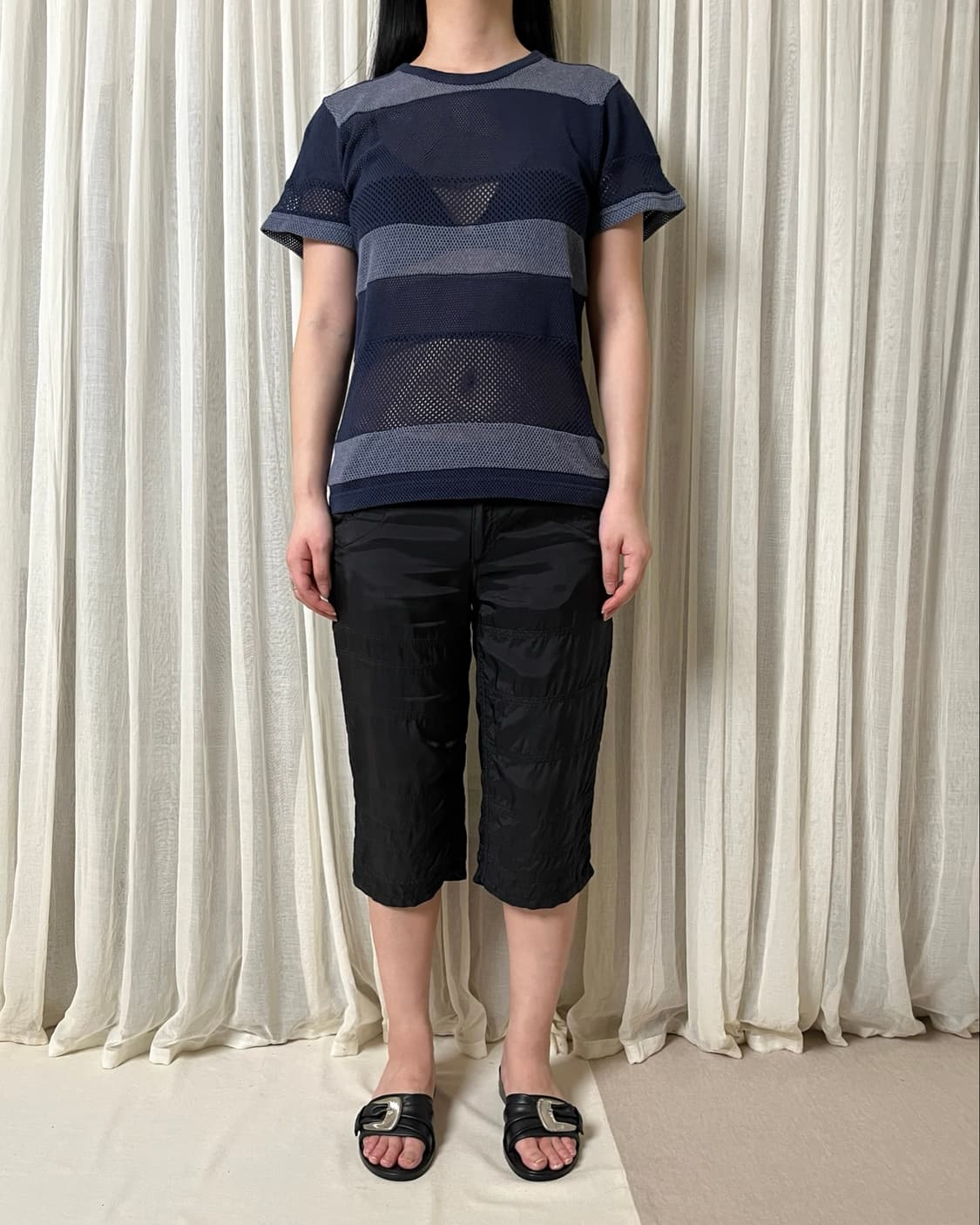 꼼데가르송 메쉬 패널 티셔츠 comme des garcons 시스루 상품이미지3