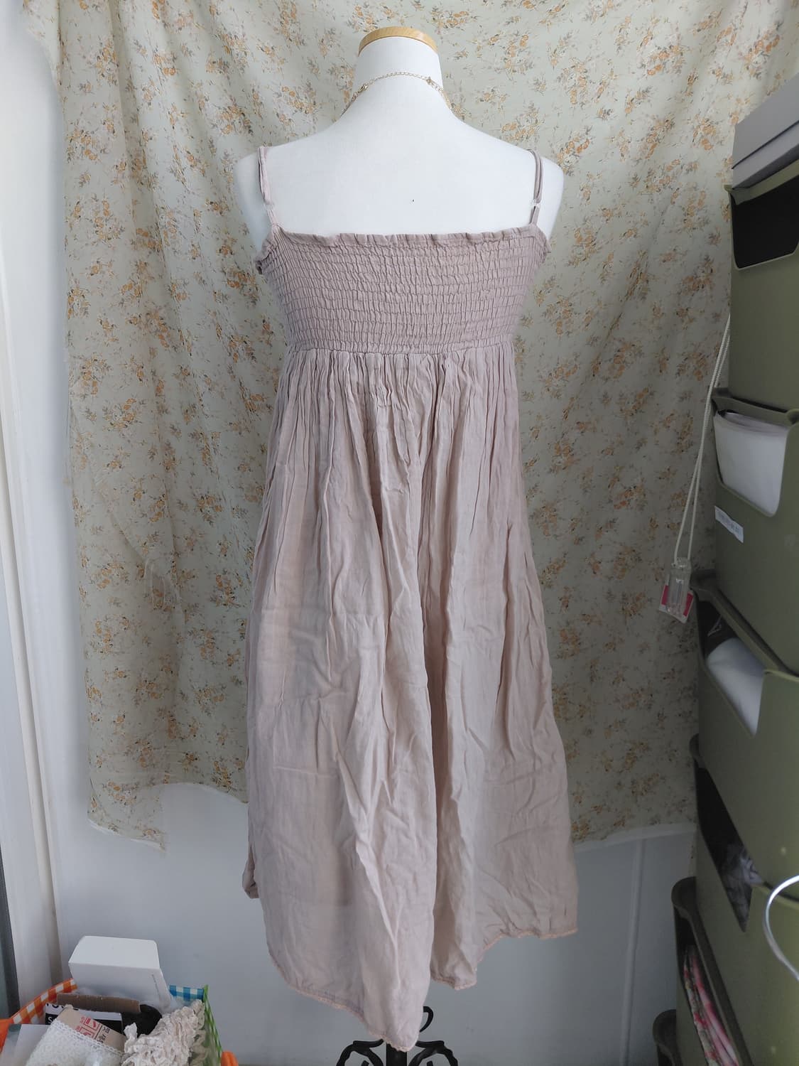 [일본빈티지] 빈티지 스모크 끈 롱 원피스 상품이미지4