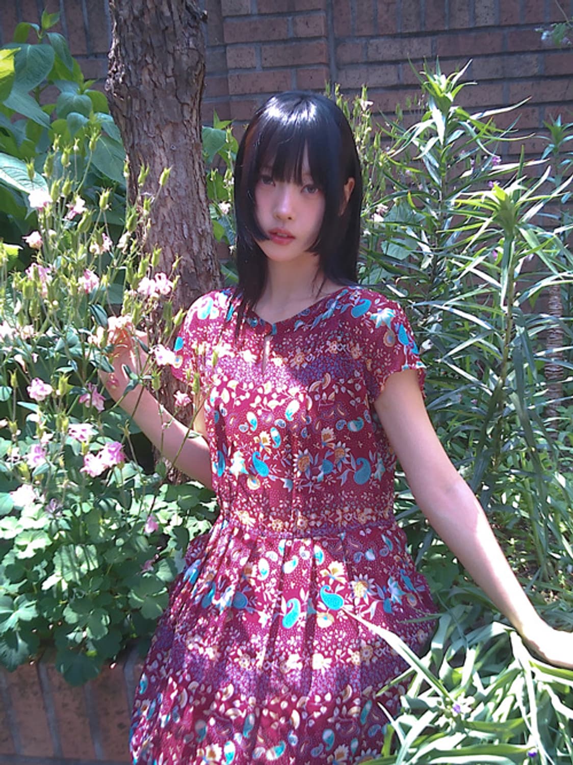 Oriental Flower Dress(Burgundy) 상품이미지1