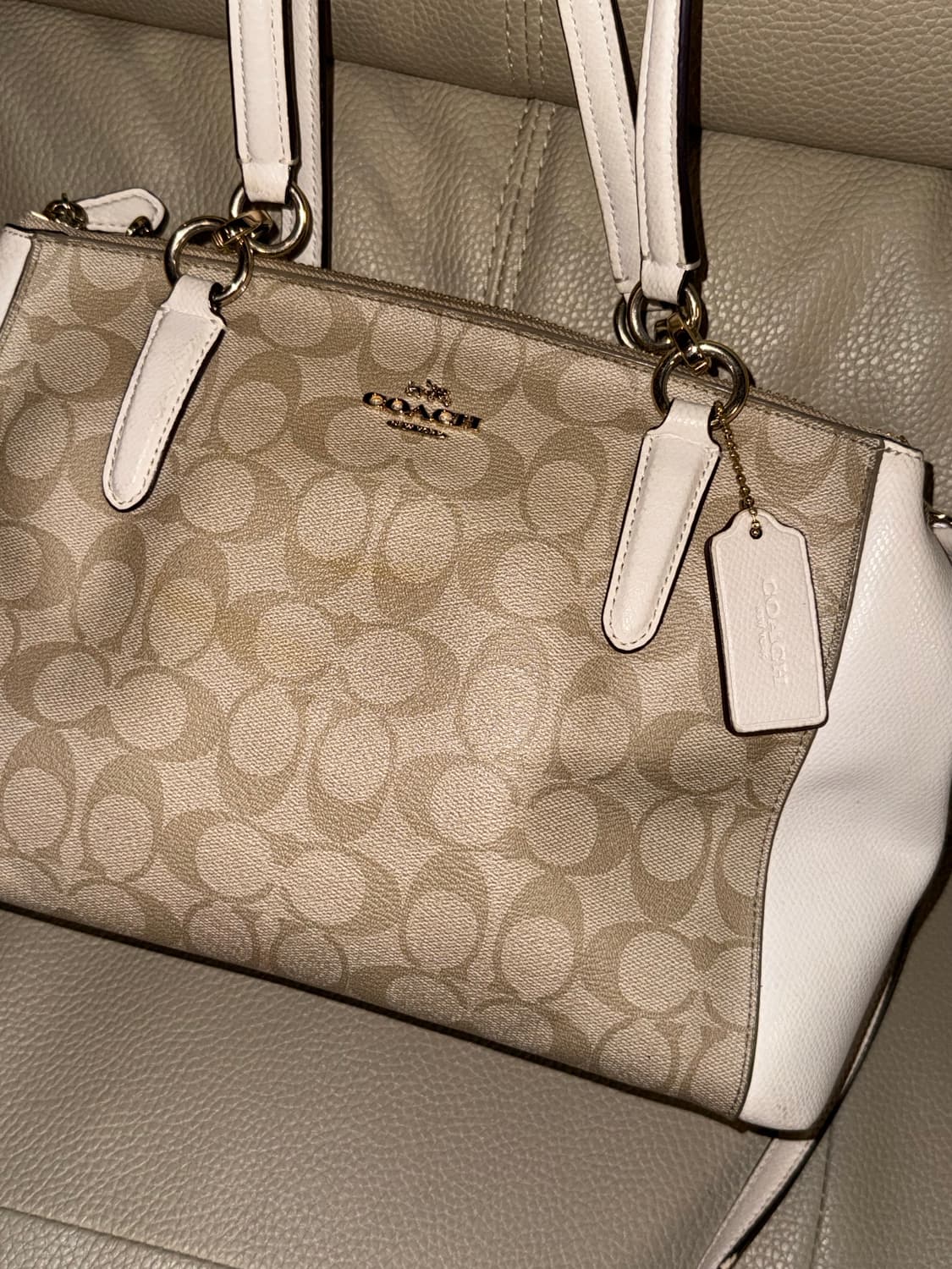 (착샷o)coach signature pattern detail bag 상품이미지2