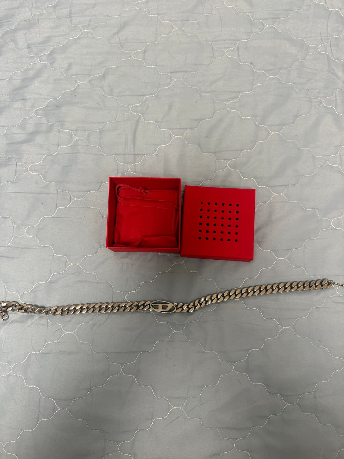 디젤 Dx1433 스테인리스 스틸 초커 네클리스 실버 상품이미지2