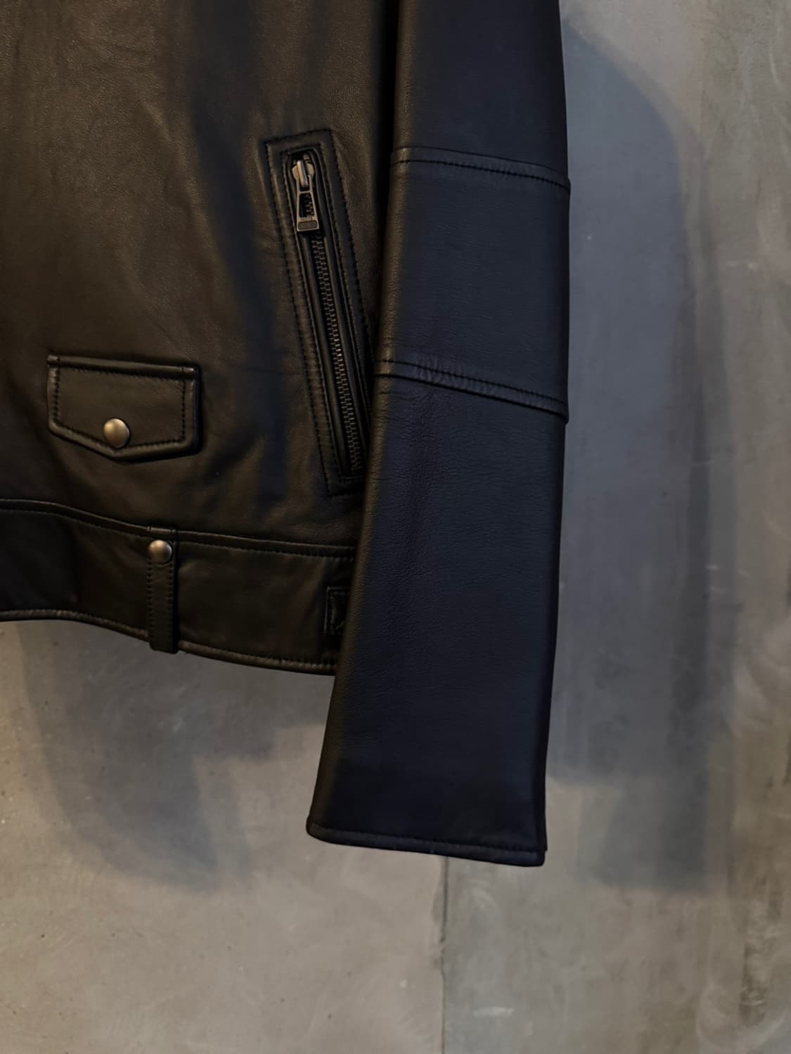 맨온더분 램스킨 레더 라이더 자켓 슬림100 상품이미지6