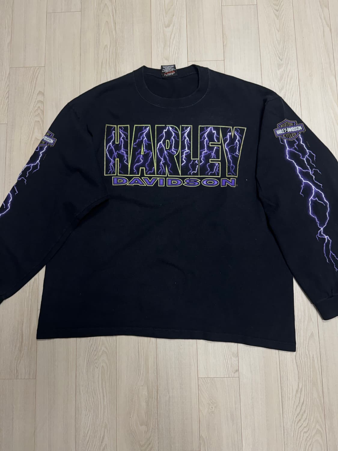 빈티지 할리데이비슨 라이트닝 롱슬리브 상품이미지1